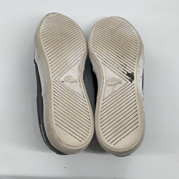 Lacoste Tatalya Leather Slip-On Loafers Size 11.5 Mens Black White Casual Flats - Picture 8 of 8